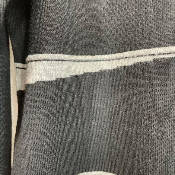 Venini‎ Sweater Womens XLarge Soft Black Gray Stripes Pullover Casual Workwear - Picture 3 of 8